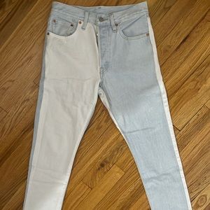 Blue and white Levi’s